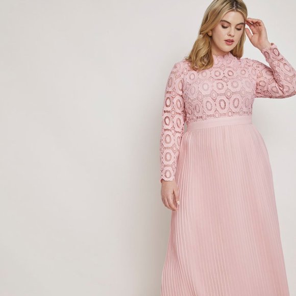 Eloquii Dresses & Skirts - Lace Evening Dress with Pleated Skirt